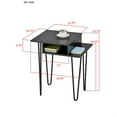 thumbnail image 3 of IN Room Furniture Designs Contemporary Metal and Wood Side Table in Black, 3 of 3