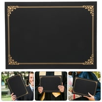Niceauty 3Pcs Black Paper Certificate Holders Diploma Award Covers Lightweight Document Protectors