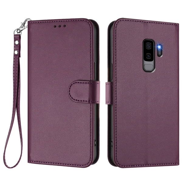 Funda Cartera GANGXUN para Samsung Galaxy S9 Plus – Cierre Magnético, Protección RFID, Correa Desmontable, Compatible con Carga Inalámbrica