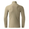 thumbnail image 5 of Camiseta de manga larga y cuello alto para hombre: color liso, corte ajustado, tejido elástico, para uso informal en primavera/verano., 5 of 5