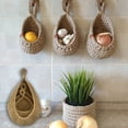 thumbnail image 4 of Hanging Wall Baskets for Kitchen Jute Eco Teardrop Design Vegetable Fruit Baskets Wall Mount Fruit Or Veggie Handwoven Basket Cesta de Frutas para Cocina (XL/11x13.8x7.9 inch, A), 4 of 7
