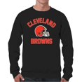 thumbnail image 1 of Team Fan Apparel NFL Gameday Sudadera con cuello redondo para adultos, ligera, sin etiqueta, sudadera de fútbol profesional (Cleveland Browns - Negro Adulto XL), 1 of 1