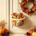 thumbnail image 4 of SDJMa Fall Patchwork Basket Door Hanger, 7.87" Rustic Wooden Door Sign for Autumn Harvest Thanksgiving Halloween Farmhouse Home Front Door Window Hanging Decor, 4 of 5