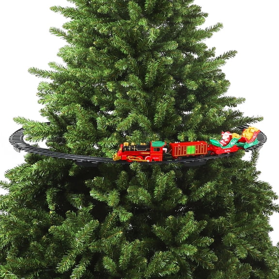 Christmas Hanging Train Set, Smoke Sound Light, Kids Electric Toy Model, Classic Gift Holiday Decor