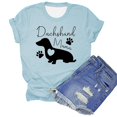 thumbnail image 1 of Daznico T-Shirt à Manches Courtes et Col Rond pour Femme, Décontracté, à Imprimé Dégradé, pour Usage Quotidien, 1 of 2