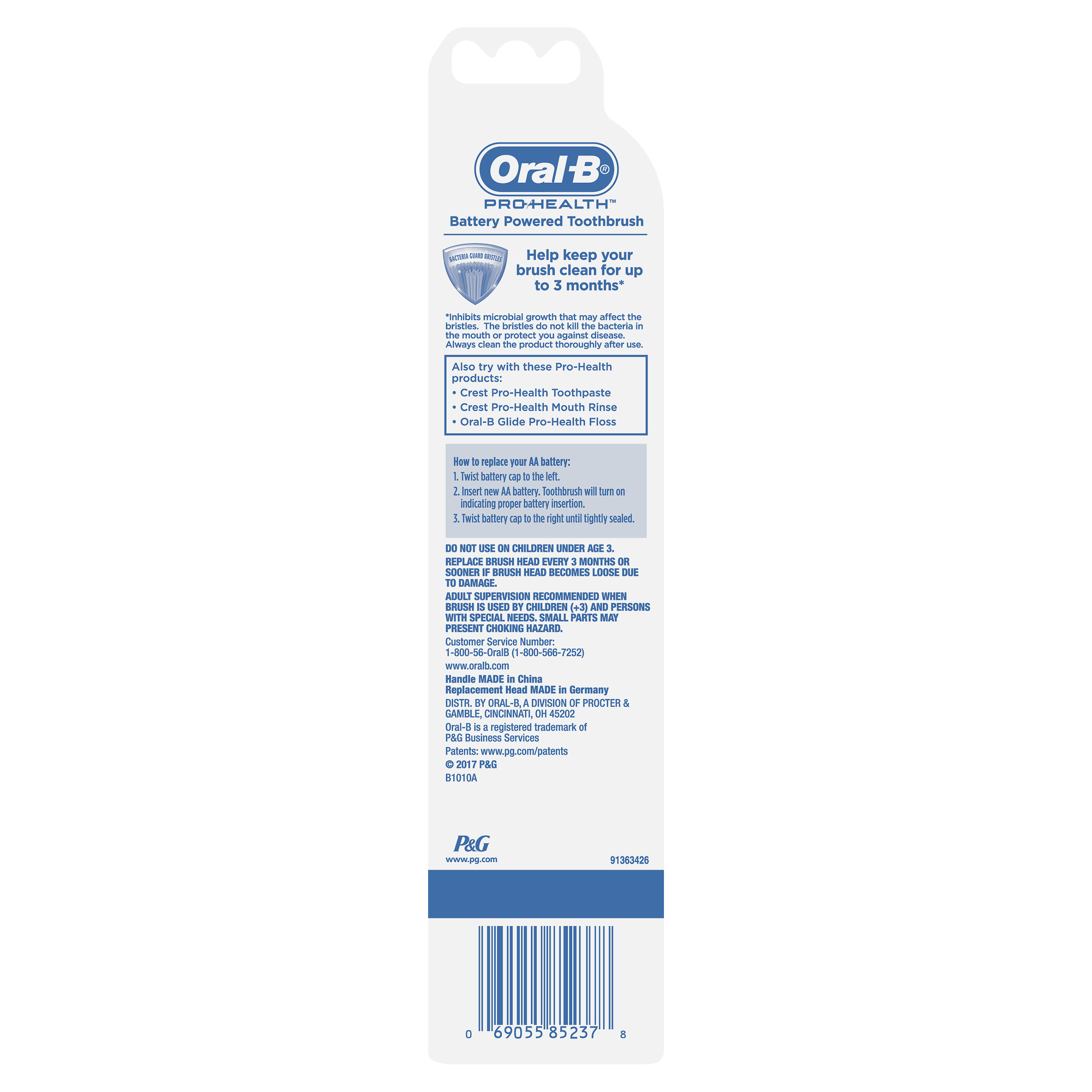 Oral-B Pro-Health Battery Power Toothbrush 1 Count, Colors May Vary - image 2 of 8
