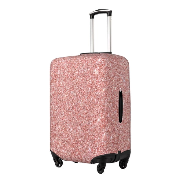 Balery Rose Gold Pink Glitter Funda de equipaje, fundas para maletas, elástica, lavable, protector de maletas, compatible con maletas de 18 a 32 pulgadas-Large