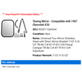 thumbnail image 2 of Towing Mirror - Compatible with 1987 Chevy V20, 2 of 2