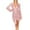 Pink, variant on Njagoc3 Womens Long Sleeve Ruched Sequin Midi Dress, Party & Nightclub Outfit, Bodycon Fit, Sparkly Design, Solid Color Choices, for Galas