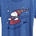 thumbnail image 3 of Peanuts - Snoopy Sledding - Women's Short Sleeve Graphic T-Shirt, 3 of 6