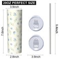 thumbnail image 3 of Pioneer Flower Floral Print Pattern 20oz Skinny Tumbler with Straw & Lid, Double Wall Vacuum Insulated Cup, Leak-Proof, Cup Holder Friendly, Hot 6H Cold 12H, 3 of 6