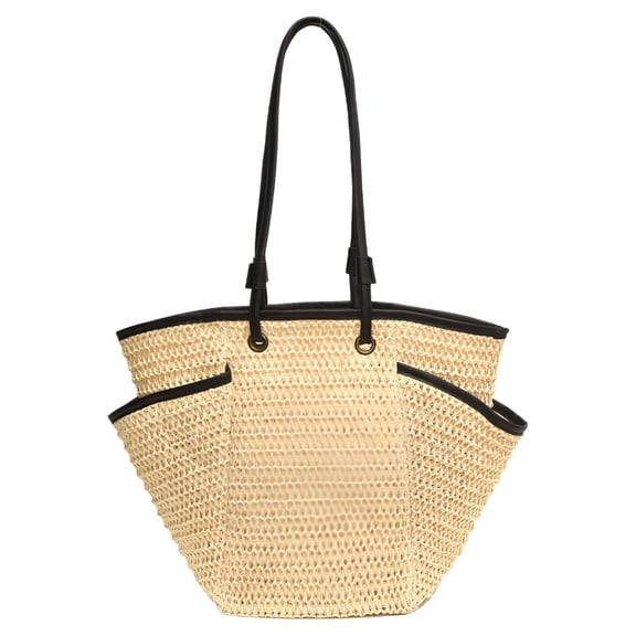 GASTROPOD Straw Beach Bag Large Packable Summer Raffia Tote Bag Straw Purses and Handbags for Women Vacation