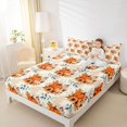 thumbnail image 2 of Manfei Thanksgiving Print Fitted Sheet Queen,Vintage Halloween Bedding,3-Piece,1 Fitted Sheet and 2 Pillowcases, 2 of 6