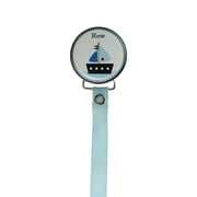 Personalized Name Blue Sailboat Pacifier Clip