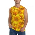 thumbnail image 3 of Uemuo 3D Sunflowers Pattern Men's Sleeveless T-Shirt,Muscle Athletic Tank Top, Moisture-wicking Quick-dry Breathable Classic Tee Top for Gym Run Outdoor Sports-X-Large, 3 of 8
