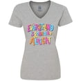 thumbnail image 3 of Inktastic Everything is Gonna Be Alright Inspirational Quote Women's V-Neck T-Shirt, 3 of 5