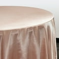 thumbnail image 2 of Your Chair Covers - 132 Inch Round Satin Tablecloth Blush, 2 of 3