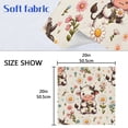 thumbnail image 3 of JSTEL Cute Cow Daisy Flower Cloth Napkins Set of 4, 20x20 Inch Washable and Reusable Napkin for Decoupage Dinner Party Everyday Use, 3 of 6