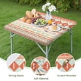 thumbnail image 4 of Boho Style Square Table Cover 34x34 Inch with Stretch Elastic Hem, Floral Design for Card Tables and Patio Settings, 4 of 6