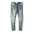 thumbnail image 3 of Pantalones vaqueros masculinos, pantalones vaqueros rotos estilo punk para hombre, pantalones ajustados, rotos, ajustados, con aberturas y agujeros, estilo vaquero elegante y atractivo, 3 of 5