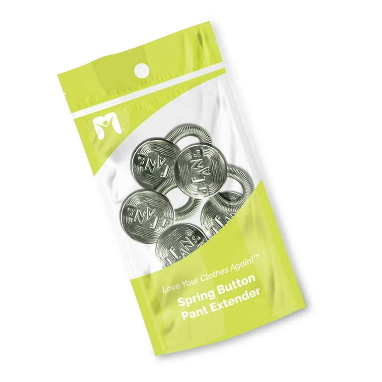 More of Me to Love Silver Spring Metal Stretchy Button Pant Extender 5-Pack