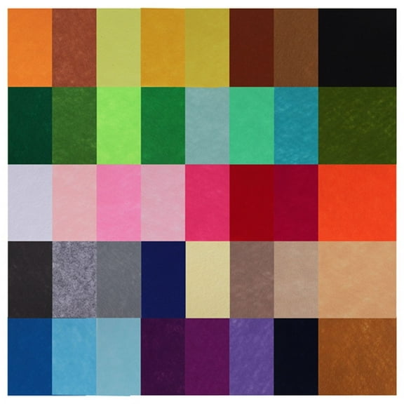 40Pcs Felt Fabric Squares DIY Craftwork Crafts Assorted Colors Textile Fuzzy Fabrics for Sewing