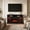 Black, variant on Spaco White 58 Inch Fireplace TV Stand with LED Lights, Fireplace Entertainment Center with Storage Cabinets for TVs up to 65 Inch
