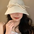 thumbnail image 4 of LinYooLi Bowtie Beige Fisherman Hat For Women, Thin Summer Quick Drying Sun Shading And Sun Protection Hat, Korean Version Versatile, Face Enhancing Small Hat Trend, 4 of 9