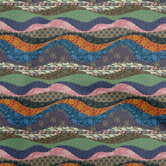 oneOone Viscose Chiffon Forest Green Fabric Floral Fabric For Sewing Printed Craft Fabric By The Yard 42 Inch Wide