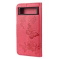 thumbnail image 5 of Feishell Wallet Case for Google Pixel 6 Pro,Retro PU Leather Butterfly Embossed Pattern Full Protection Anti-Scratch Shockproof Magnetic Clasp Flip Holder Card Slots & Cash Pocket Phone Cover,Rose, 5 of 6