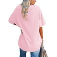 thumbnail image 2 of Women's Oversized T Shirts Half Sleeve V Neck Loose Tops Tee, 2 of 2
