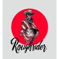thumbnail image 2 of Cowboy Skeleton "Roughrider" Women's Vivid White Crew Neck Short Sleeve Top-XS, 2 of 6