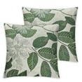 thumbnail image 2 of HENGT Sage Green Decorative Dahlia Boho Lumbar Pillow Covers , Geometric Floral Elegant Gray Green White Decor Rustic Farmhouse Throw Pillows Cushion Cases for Sofa Bed Decorations 2 pcs, 2 of 6