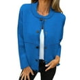 thumbnail image 2 of Giftesty Knit Sweater Coat for Women with Button Front, Long Sleeve Cardigan for Fall, 2 of 5