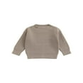 thumbnail image 1 of Bébé Fille Garçon Tricot Pull Chemisier Pull-Over Sweat-Shirt Chaud Col Rond à Manches Longues Tops pour Bébé Tout-Petit, 1 of 6