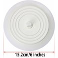 thumbnail image 2 of 2 Pack 15cm Silicone Rubber Universal Drain Plug for Kitchen Sink Bathroom Basin（White）, 2 of 5
