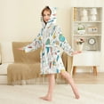 thumbnail image 4 of FORMRS Niños Bathrobe Unisex Hooded Robe Soft Plush Pajamas Sleepwear, Size 2-3T, Colorful School, 4 of 7