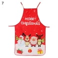 thumbnail image 2 of SPRING PARK Chistmas Apron, Holiday Kitchen Apron Christmas Santa Claus/Elk/Snowman Style Decoration Apron for Christmas Dinner Party Cooking Baking Crafting House Cleaning Kitchen, 2 of 3
