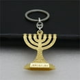 thumbnail image 4 of 12 Tribes of Israel Menorah Jerusalem Temple 7 Branch Holder Keychain for Bag Backpack Ornaments Pendant, 4 of 8