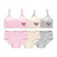 thumbnail image 2 of LYMAYTER Girls Toddler Soft Stretch Underwear Set Crop Cami First Time Beginner Training Bra Daily Wear, 2 of 8