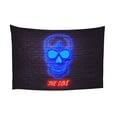 thumbnail image 7 of DouZhe Dazzling Neon Lights Skull Tapestry Modern Wall Hanging Tapestries Dorm Room Home Decor, 60" x 40", 7 of 7
