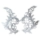 thumbnail image 1 of 1 par de apliques de encaje con bordado floral para manualidades de costura y decoración. Blanco, 1 of 9