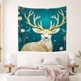 thumbnail image 3 of Reindeer Ethnic Boho Modern Living Room Tapestry, Nature Plants Forest Tapestry Curtain Washable Abstract Deer Tapestry Curtain, Decoration for Living Room Office Home House Dorm 51x59 Inches, 3 of 6