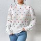 thumbnail image 3 of Jersey de gran tamaño de color liso para mujer suéter de punto elástico ligero atuendo diario, 3 of 9