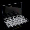 thumbnail image 3 of Caja de almacenamiento transparente para decoración de uñas - Contenedor de accesorios de cristal de estrás, 3 of 5