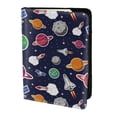 thumbnail image 2 of Pofeuu Rocket Satellite Print Travel Document Organizer Passport Holder Men Women for Family (6.5 in x 4.5 in),Wallet Holder Credit Card Clutch Bag Case, 2 of 5