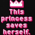 thumbnail image 3 of CafePress - This Princess Saves Herself Zip Hoodie (Dark) - Zip Hoodie, Classic Hooded Sweatshirt with Metal Zipper, 3 of 4