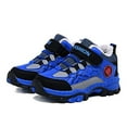 thumbnail image 3 of Fozruso Children Shoes Boys Leather Snow Boots Winter And Thickened New Non Slip And Warm Big Kid Little Kid Hiking Shoes Sizes 13 Little Kid(Blue), 3 of 6
