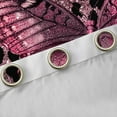 thumbnail image 4 of Manfei Gradient Pink Butterfly Black Out Curtains for Teens Children Female,Leopard Print Curtains Pack of 2 (42x63 Each),Bling Glitter Bedroom Curtains,Luxury Bedroom Decor, 4 of 6
