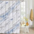 thumbnail image 4 of Fabric Shower Curtain, Marble Texture Abstract Art Shower Curtains with 12 Hooks Waterproof Machine Washable Bath Curtains for Bathroom, 54 x 78in, 4 of 6